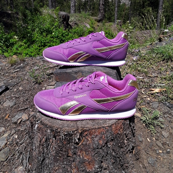 Reebok Shoes - Reebok Royal Flag Purple Gold Sneakers Sz 7